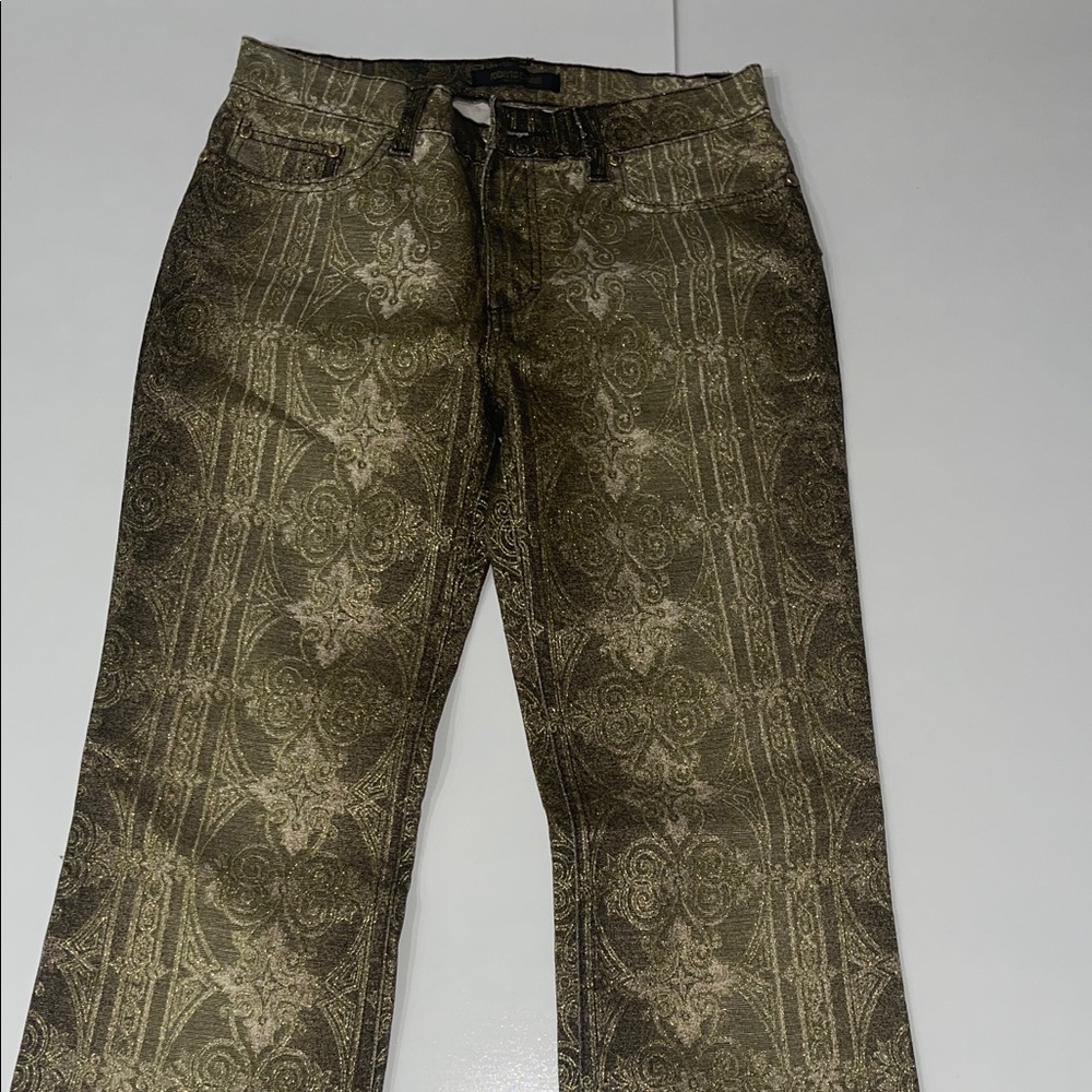Vintage Roberto Cavalli Baroque Gold Glitter Women's Jeans size S